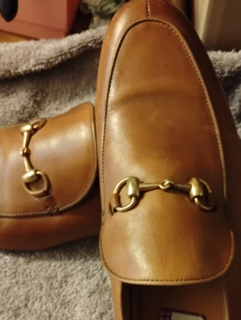 Mercanti Fiorentini Cognac Leather Horsebit Loafers